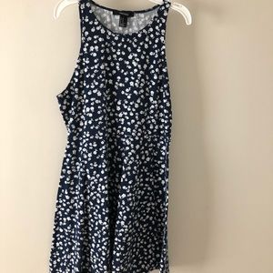 Floral Navy Blue Skater Dress